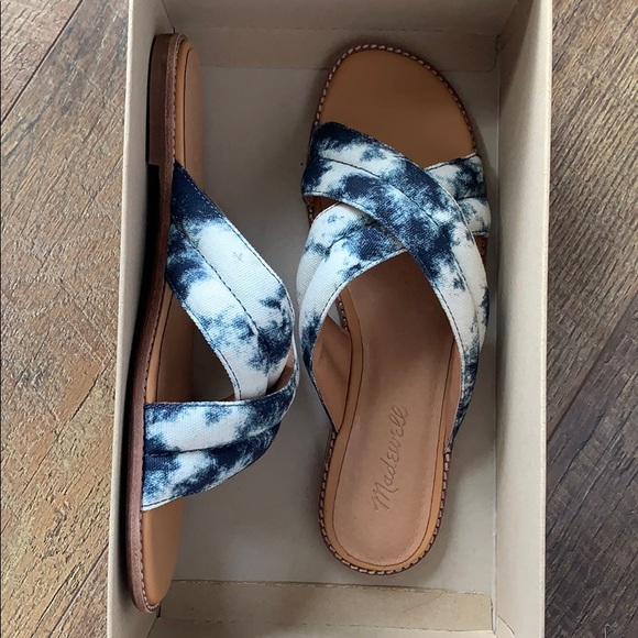 NEW 💙 MADEWELL Puffy Strap Tie-Dye Print Sandals - Picture 5 of 8